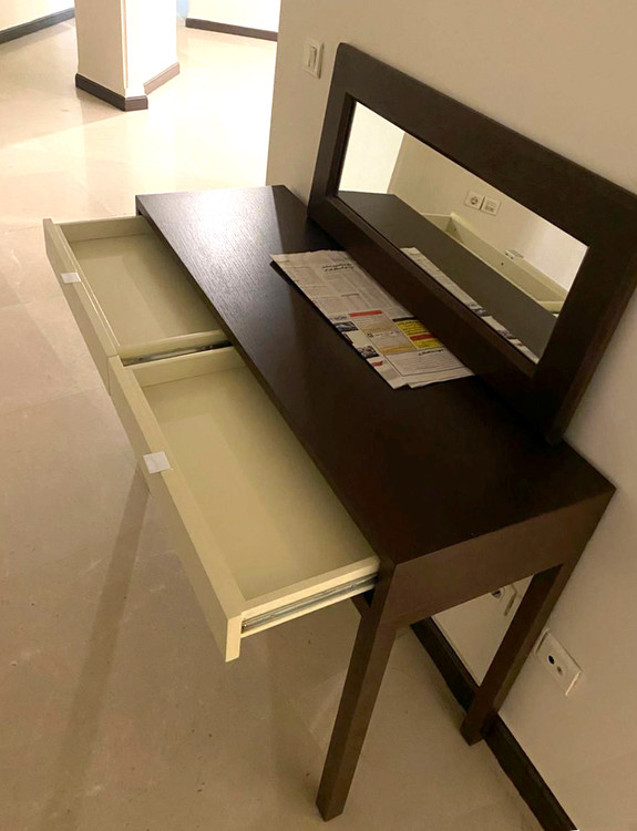 آینه و کنسول مدرن وارداتی شرکت bcm تایلند (روکش چوب )