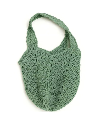 کیف زنانه قلاب بافی مدل گل لاله با نخ رافیا