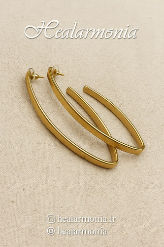 گوشواره طرح هندسی مدرن طلایی - وارداتی