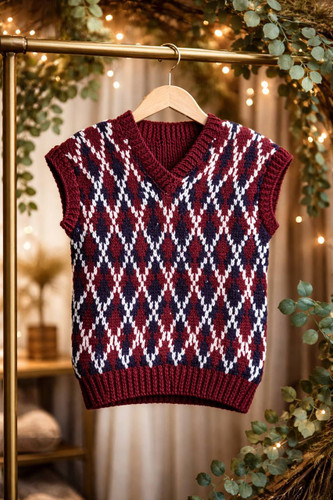 ژیله زنانه دست باف طرح اسکاچ