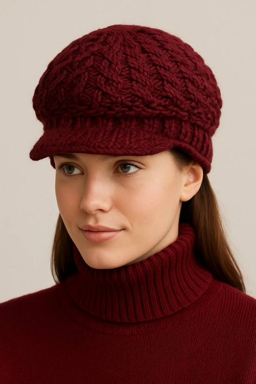 کلاه بافتنی دست باف زنانه