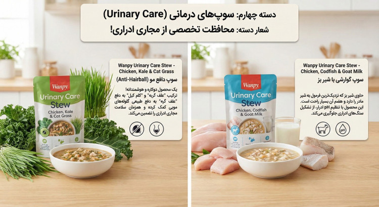 پودینگ گربه ونپی مدل سلامت مجاری ادراری با طعم مرغ، ماهی کاد و شیر بز - وزن 90 گرم