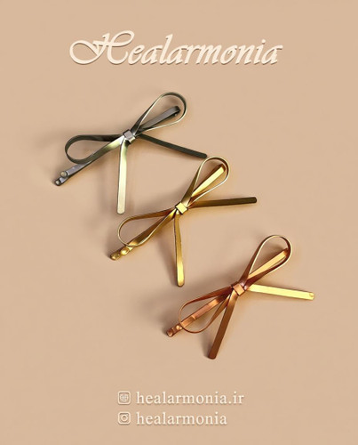 سنجاق مو مدل پاپیونی برند I am - مجموعه 3 عددی