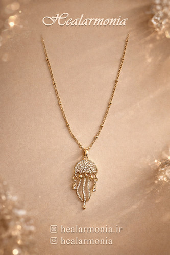 گردنبند طرح عروس دریایی نگین دار پینترستی برند تاش - وارداتی