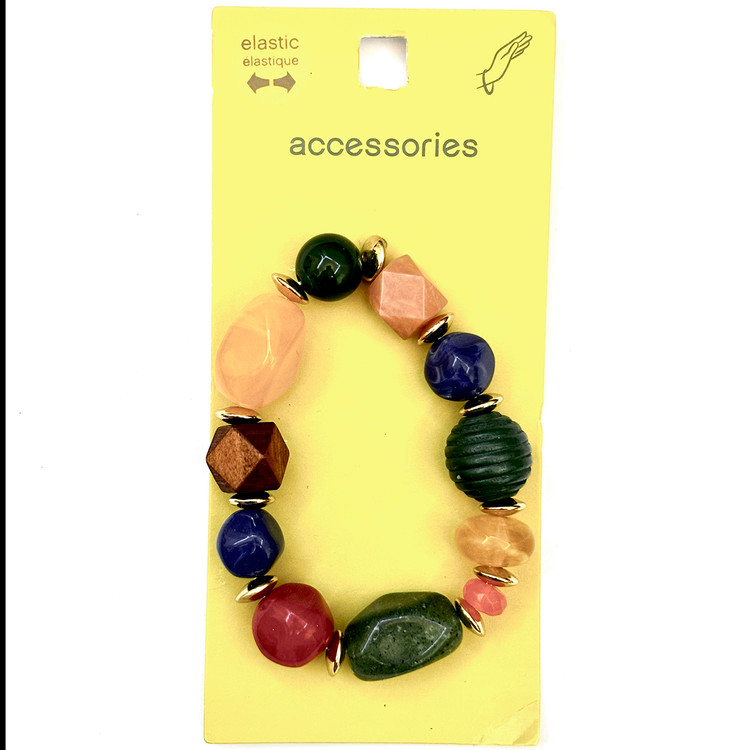 دستبند کشی سنگی و مهره ای فشن برند اکسسورایز - وارداتی