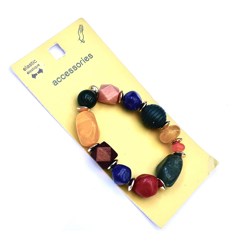 دستبند کشی سنگی و مهره ای فشن برند اکسسورایز - وارداتی