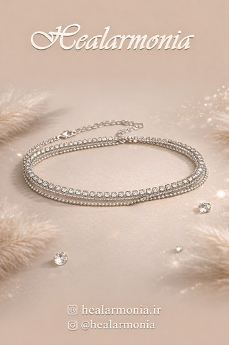 پابند فشن دو لاین با روکش نقره برند تاش - وارداتی