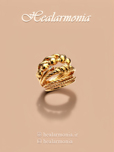 انگشتر طلایی فشن 7 عددی - وارداتی