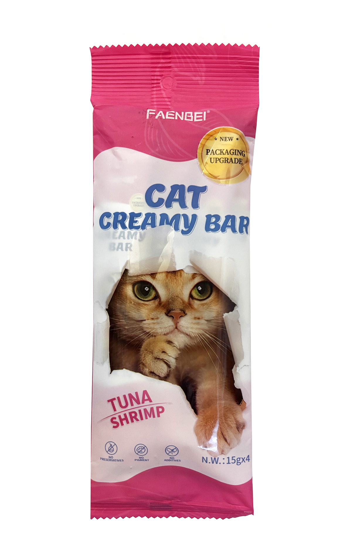 بستنی گربه فنبی طعم طعم ماهی تن و میگو - وزن 60 گرم